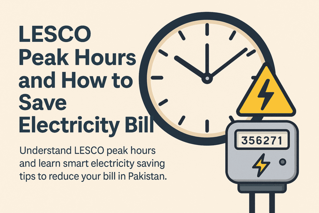 Clock and high voltage symbol or electricity meter with lightning