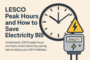 Clock and high voltage symbol or electricity meter with lightning