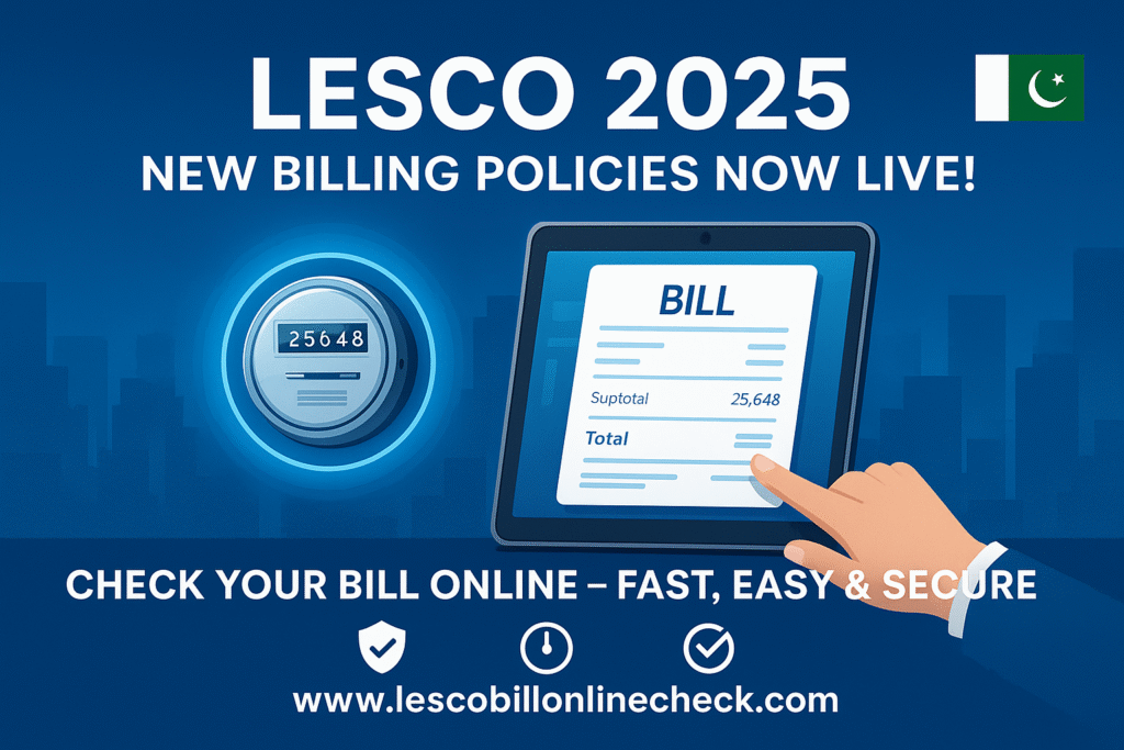 Online New LESCO connection request and fee details image