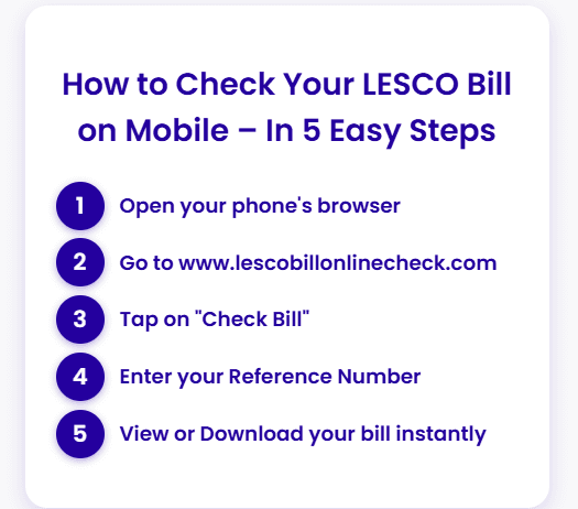Check LESCO bill online, download and print duplicate bill instantly – 2025